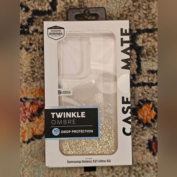 Case mate twinkle ombre phone protector foe Samsung Galaxy S21 Ultra 5 G. Clear - Picture 1 of 2